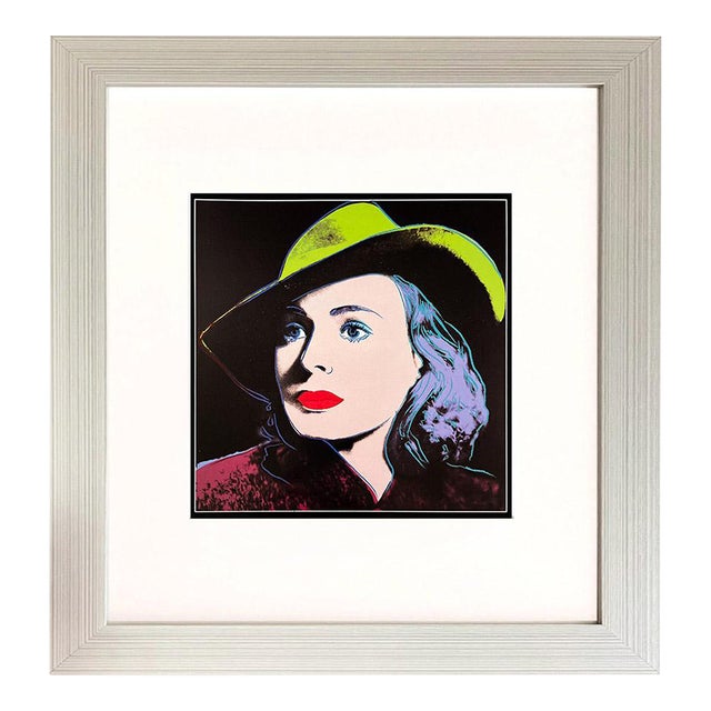 1983 Andy Warhol Pop Art Ingrid Bergman With Hat 6 Framed For Sale