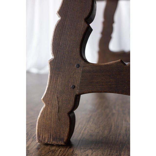 Lyre Leg Catalan Style Trestle Table - From France Late 1800s For Sale - Image 16 of 18