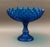 Blue Mid 20th Century Westmoreland Blue Sawtooth Diamond Point Glass Footed Pedestal Compote Bowl For Sale - Image 8 of 8