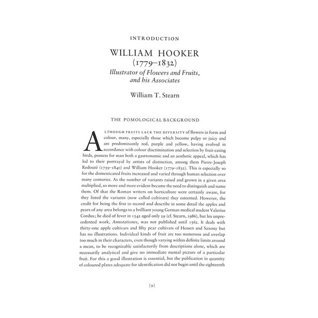White "Hooker's Finest Fruits: A Selection of Paintings of Fruits" 1989 Roach, Frederick and Stearn, William T. For Sale - Image 8 of 8