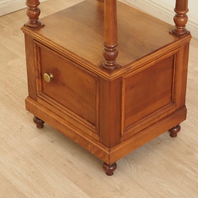 Antique Gründerzeit Bedside Table with Marble Top, 1880s For Sale - Image 12 of 13