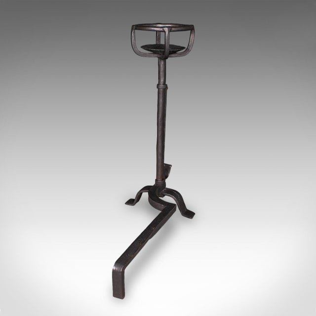 Antique Fireplace Set, English Cast Iron, Fire Basket, Mulling Andiron, Georgian For Sale - Image 9 of 11