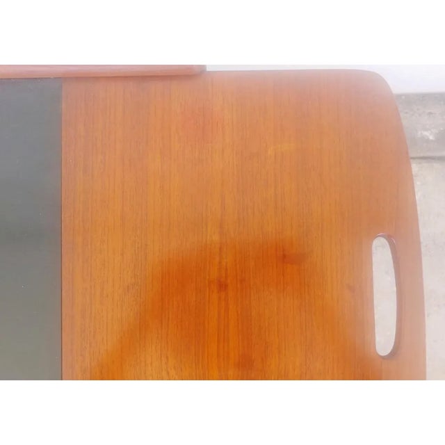 Wood 1950s Yngve Ekstrom Swedish Modern Teak Bar Cart For Sale - Image 7 of 10