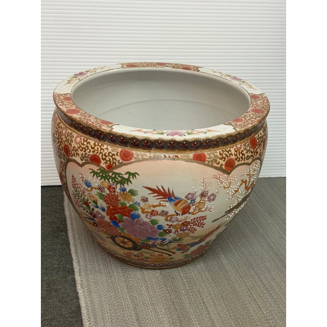 Satsuma-Style Porcelain Jardiniere, Vintage For Sale - Image 11 of 12