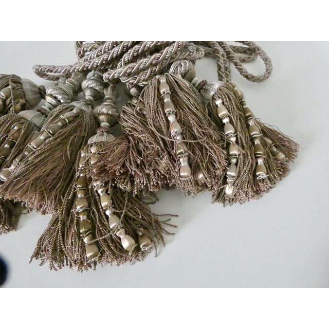 Vintage French Lavender Curtain Tie Backs, Set of 2 For Sale - Image 6 of 6