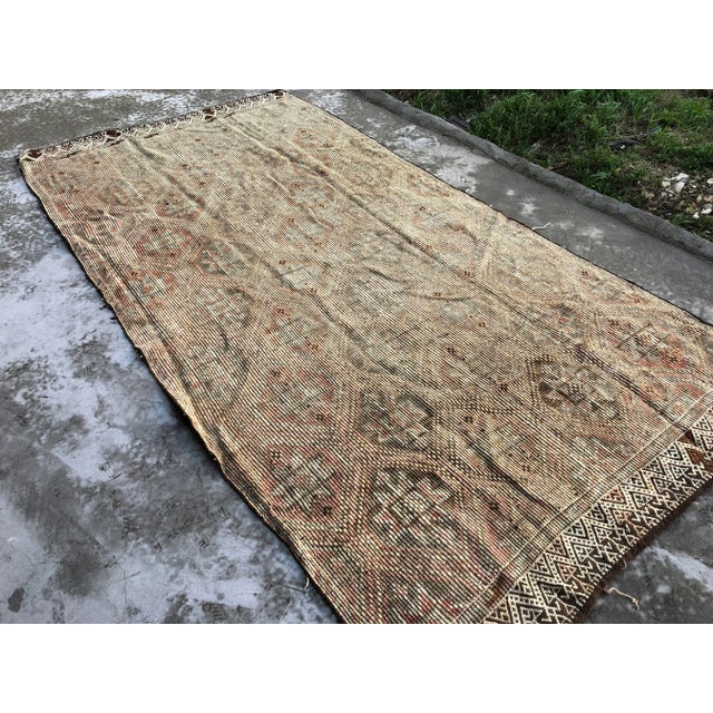 1960s 1960s Vintage Handwoven Kilim Rug - 5′8″ × 11′4″ For Sale - Image 5 of 9