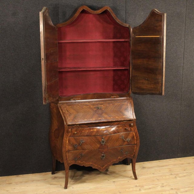 Genoese Inlaid Wood Trumeau, 1930s For Sale - Image 3 of 13