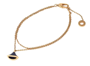 Bvlgari Diva's Dream Lapis 18k Rose Gold Charm Double Chain Bracelet