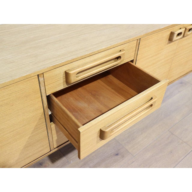 Brown Mid Century Modern Vintage Sideboard Credenza in the Style of Uniflex Danish Style For Sale - Image 8 of 15