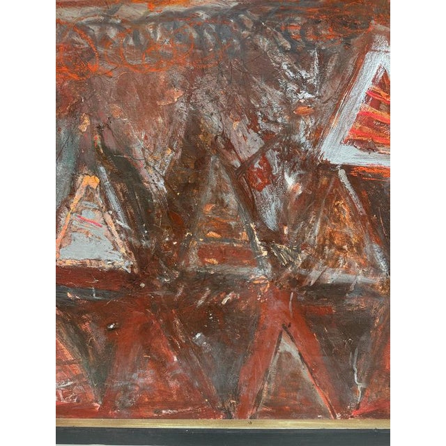 Manner of Peter Coviello, Large Red Abstract, Oil Painting For Sale - Image 12 of 14