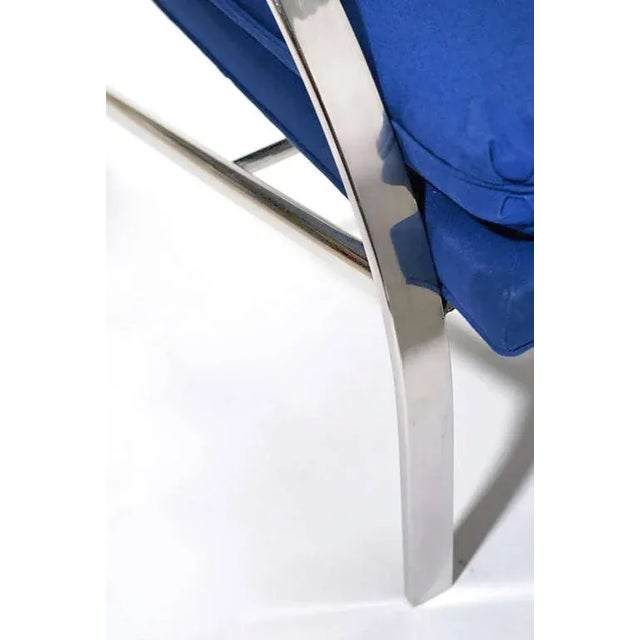 Metal "Arco" Club Chairs in the Style of Paul Tuttle - a Pair For Sale - Image 7 of 8