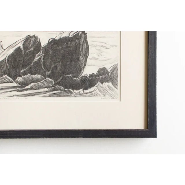 19th Century Antique Original Limited Edition Etching Signed by American Artist Adele Watson Titled "Maine Coast" 1873 - 1947 For Sale - Image 5 of 8
