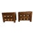 Mid Century Vintage Brutalist Nightstands Pair For Sale