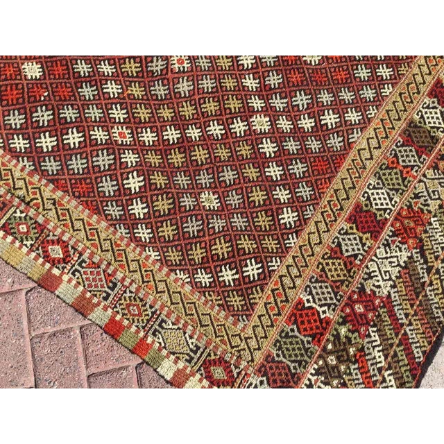 Vintage Turkish Kilim Rug - 83" X 126" For Sale - Image 9 of 11