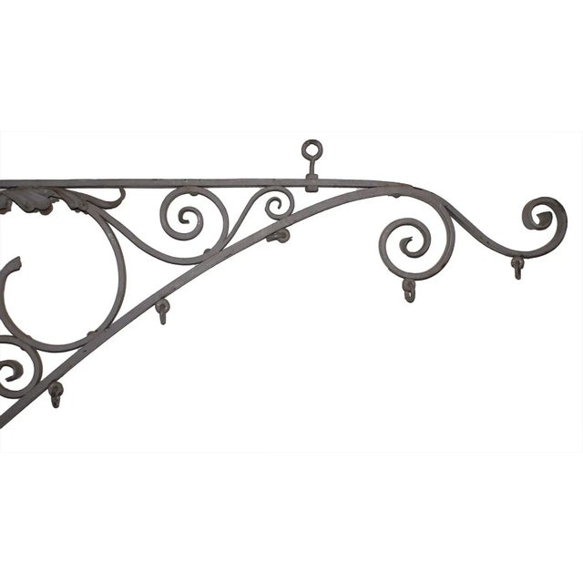 Late 19th Century 19th Century Wrought Iron Sign Bracket For Sale - Image 5 of 9