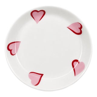 Mid 20th Century D. Porthault Paris Les Coeurs Pink Hearts Trinket Dish Bowl Porcelain Limoges For Sale