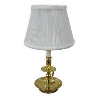 Late 20th Century Baldwin Brass Colonial Candlestick Candle Holder Vanity Lamp 13" For Sale