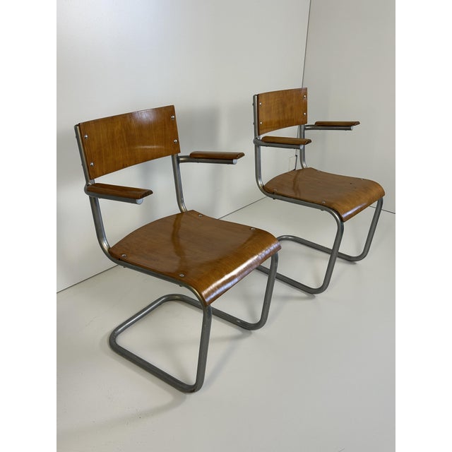 Rationalist Armchairs, 1930s, Set of 2 For Sale - Image 4 of 13