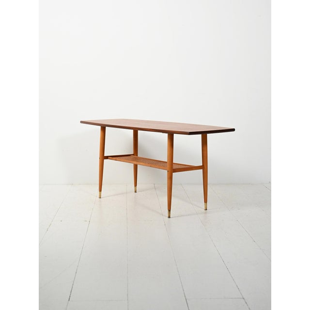 Vintage Scandinavian Teak Coffee Table with Boat-Shaped Top, 1960s For Sale - Image 3 of 10