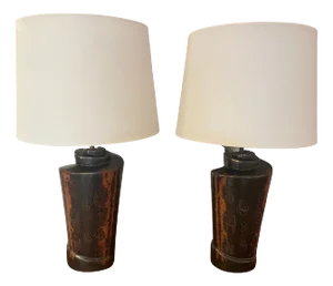 Pair of 1940s American Marianna von Allesch Ceramic Table Lamps