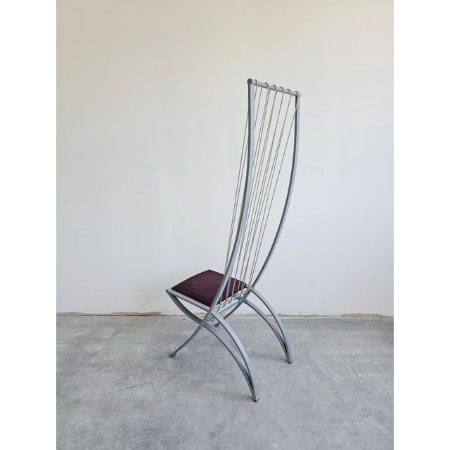 Postmodern Sculptural Harp Dining Chairs from Dietrich Design, 1980s, Set of 4 For Sale - Image 10 of 17