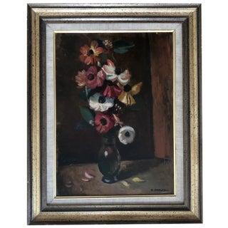 Georges Darel, Nature morte, Oil on Cardboard, Framed For Sale