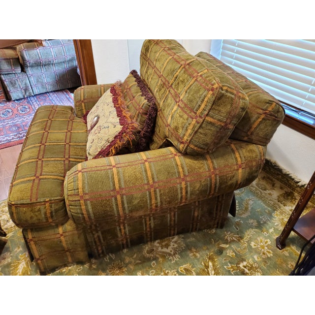 Sherrill Overstuffed Chairs and Ottoman - 3 Pieces for $600 For Sale In San Antonio - Image 6 of 10