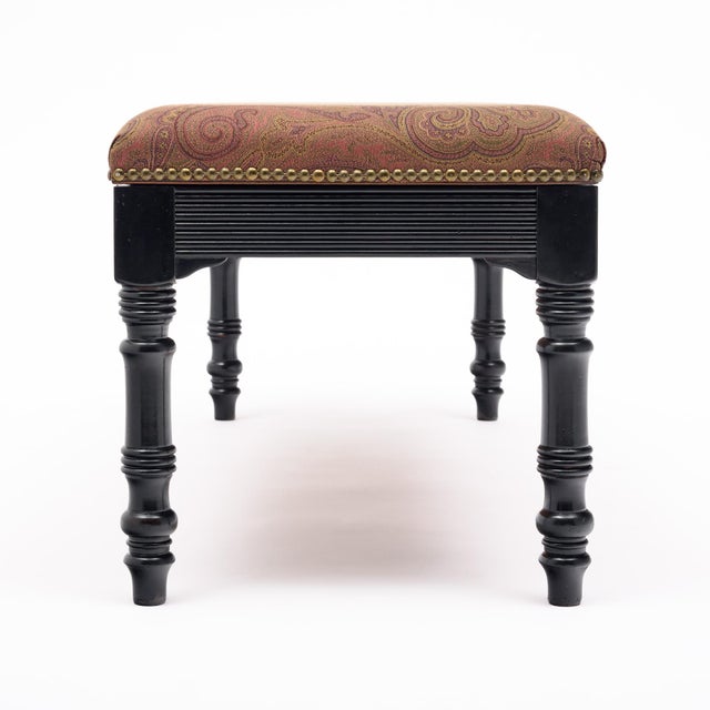 Wood Pair of French Napoleon III Style Mahogany Upholstered Storage Benches, Circa 1900 For Sale - Image 7 of 9