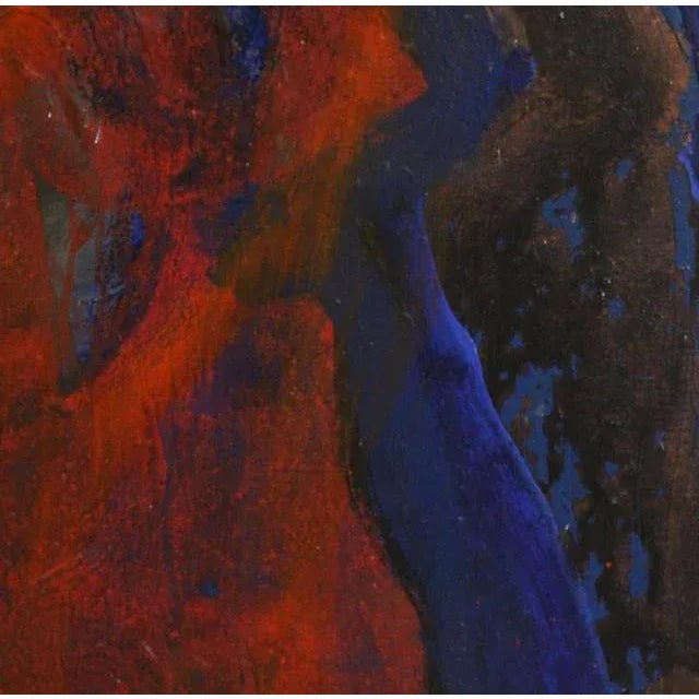 Abstract Vintage Mid Century Abstract Oil Painting by Listed Artist Daniel Buckler For Sale - Image 3 of 10