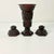 1970s Vintage Art Deco Depression Diamond Point Glass Centerpiece Candle Holders and Vase - Set of 3 For Sale - Image 10 of 12