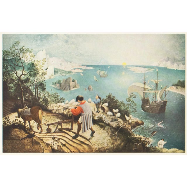 Traditional 1956 After Pieter Bruegel "The Fall of Icarus", Full-Color Print For Sale - Image 3 of 7
