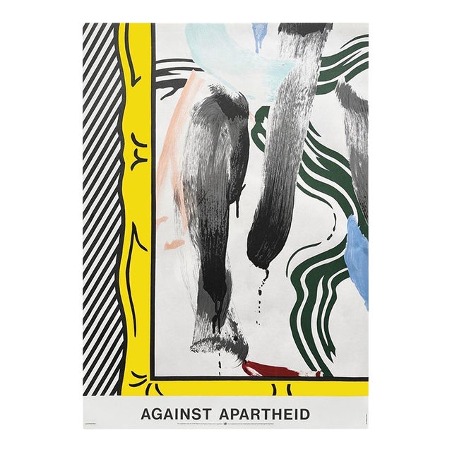 1983 Roy Lichtenstein Against Apartheid Poster For Sale