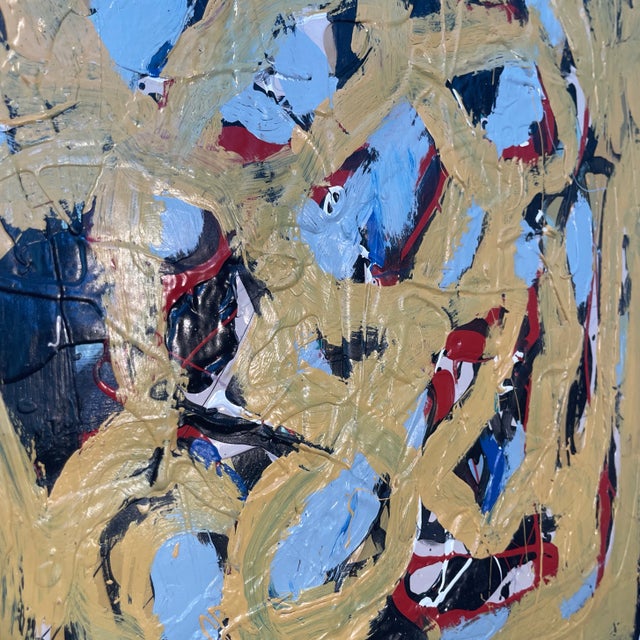 “Yellow” by John Frates, Mid Century Modern,contemporary, 2023, 24x21x1.75 Image, With Frame, See Last Photo For Sale - Image 4 of 7