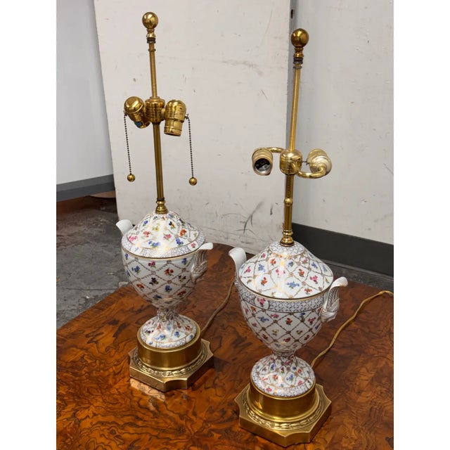 Ceramic Frederick Cooper Vintage Porcelain Table Lamps, Pair For Sale - Image 7 of 12