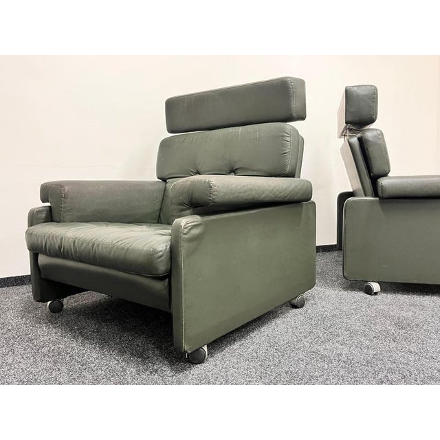 Brown Mid-Century Leatherette Armchairs from Arch, Spicka, 1970s, Set of 2 For Sale - Image 8 of 10