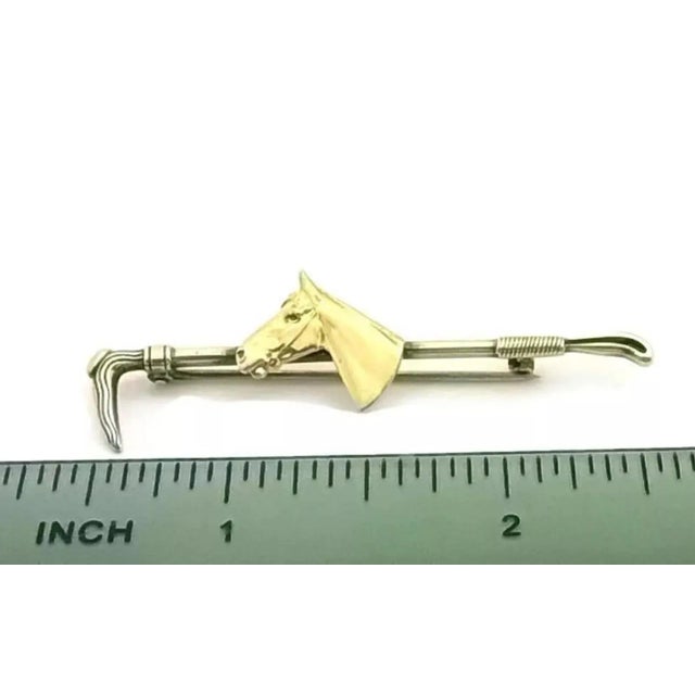 Horse Tie Pin in 10k Yellow Gold For Sale - Image 4 of 4