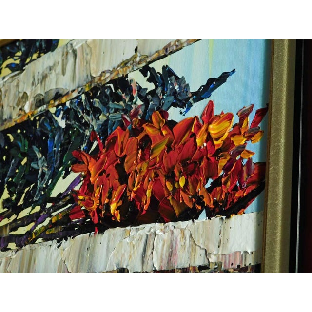 Maya Eventov "Fall Brillance Suite" Original Oil on Canvas Tree Hand Signed, Framed For Sale In Denver - Image 6 of 8