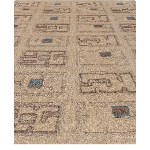 Modern Custom Art Deco High-Low Hand Knotted Rug by Doris Leslie Blau For Sale - Image 4 of 7