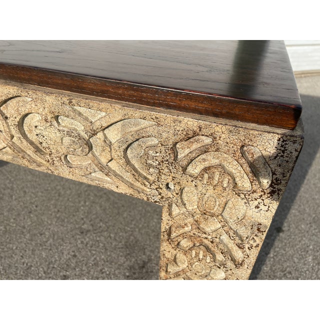 1980s 1980s Minton-Spidell Carved Console Table For Sale - Image 5 of 12