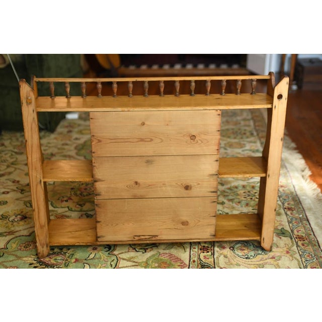 Vintage Handmade Pine Medicine Cabinet Wall Shelf Hutch For Sale In Washington DC - Image 6 of 13