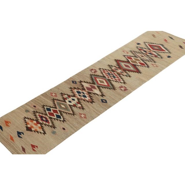 Rug & Kilim Vintage Shahsavan Tribal Kilim Runner in Polychromatic Patterns by Rug & Kilim For Sale - Image 4 of 7