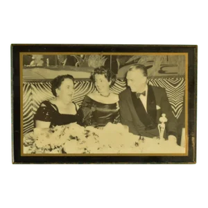 Mid 20th Century El Morocco's Club With Black & White Photo Inset Cigarette Box Ex- Douglas Fairbanks, Jr.