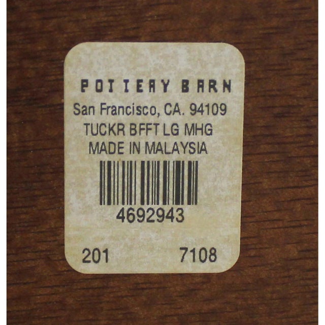 Wood Pottery Barn China Cabinet - Dark Finish, 2 Pieces For Sale - Image 7 of 7