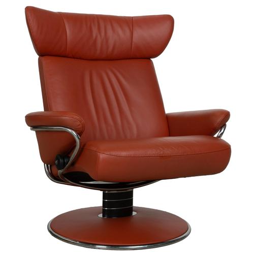Large Jazz Recliner in Red Leather from Stressless For Sale - Image 17 of 17