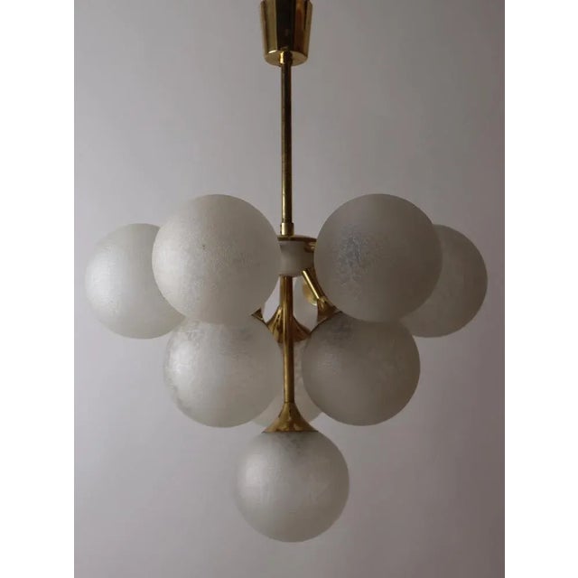 Space Age Sputnik Pendant Light in Brass, 1960s For Sale - Image 6 of 8