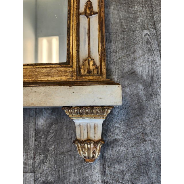 Vintage Neoclassical Louis XVI Style Giltwood & Painted Mirror by LaBarge For Sale - Image 11 of 16