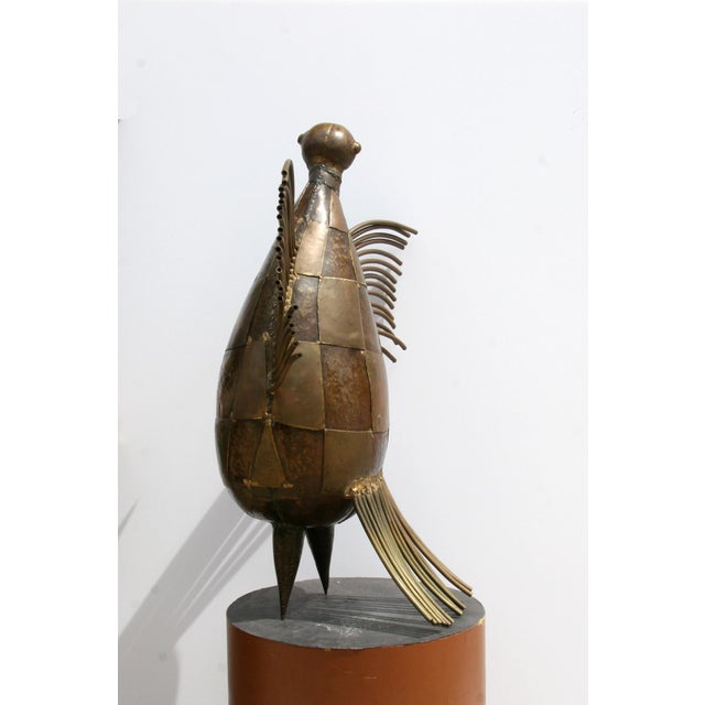 1970s Baby Condor Welded Bronze Sculpture, Victor Delfin For Sale - Image 5 of 6