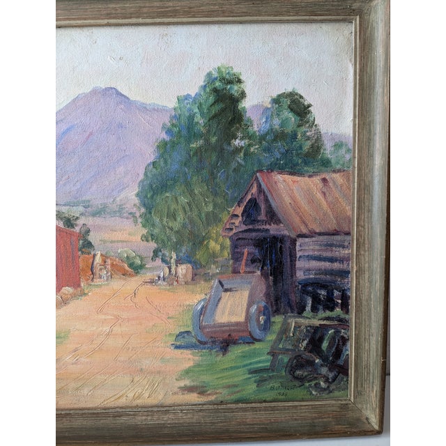 Early 20th Century Vintage Beverly Gilbert Bucolic Country Lanscape Painting on Board For Sale - Image 5 of 12