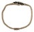 1.01ctw Blue Sapphire Diamond Bracelet 14k Yellow Gold Bismarck Chain 6.75" For Sale