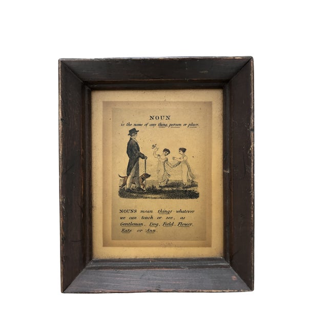 Brown Set of 5 Antique English Regency Era Framed Grammar Prints, Circa 1800–1830 For Sale - Image 8 of 11